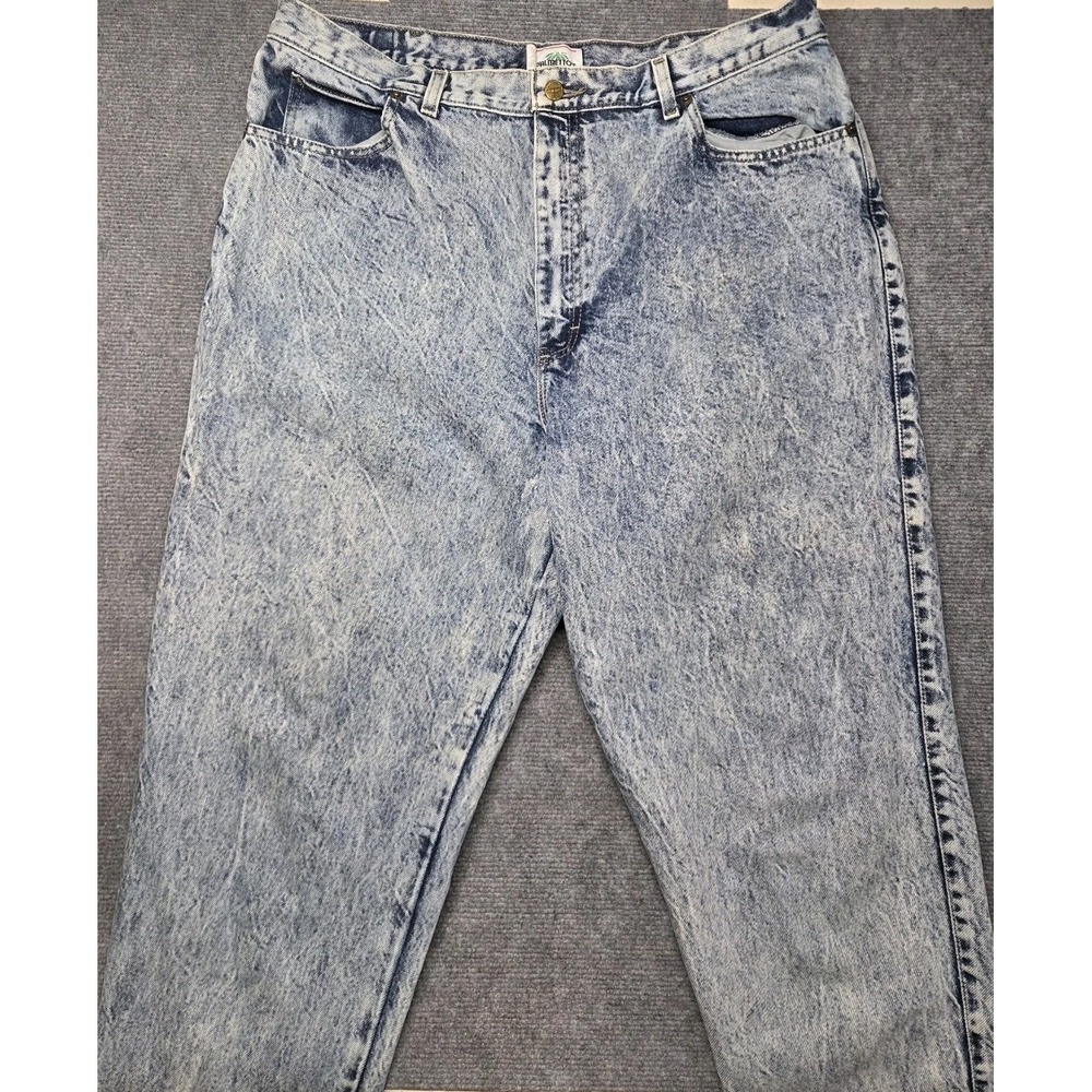 Palmetto's RARE Vintage White Acid Washed High Rise Denim Jeans 80's 38/30